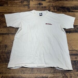 No Fear Graphic T-Shirt Jump From The Cliff Quote White Large Y2K Streetwear‎